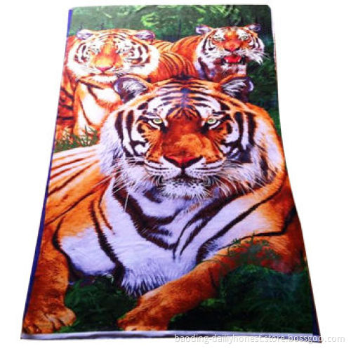 Animal print beach towel, 70x140cm hot-selling size/Azo-free printing/exported to European countries